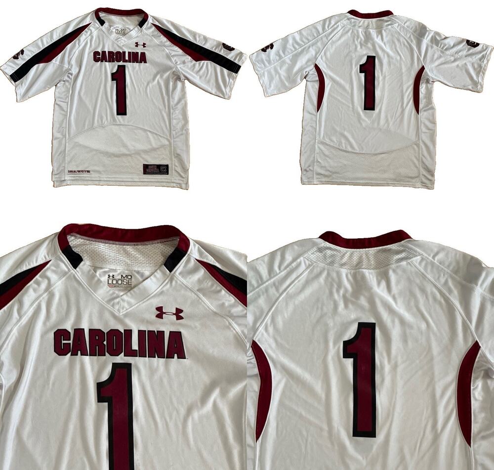 Under Armour Loose Men's Size M South Carolina #1 Gamecocks Football Jersey